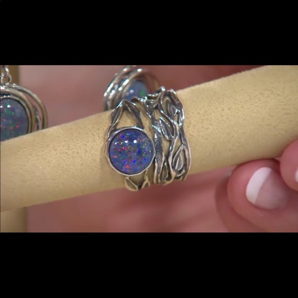 925s Sterling Opal ring SIZE 8 fairy core - Picture 6 of 15